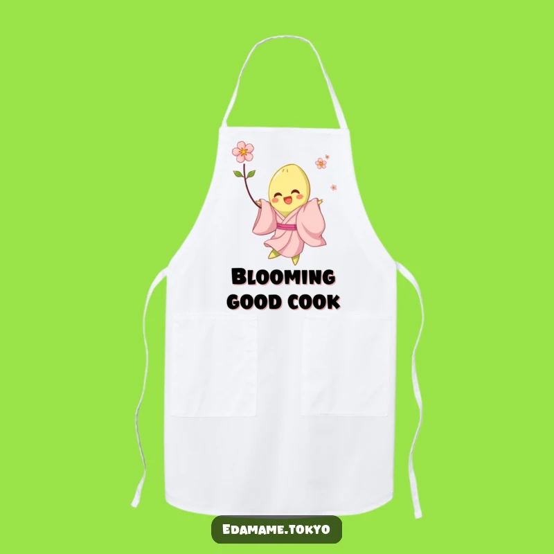 Funny Edamame Apron: Pink Kimono Twirl Kitchen Fun, Perfect Cooking Gift