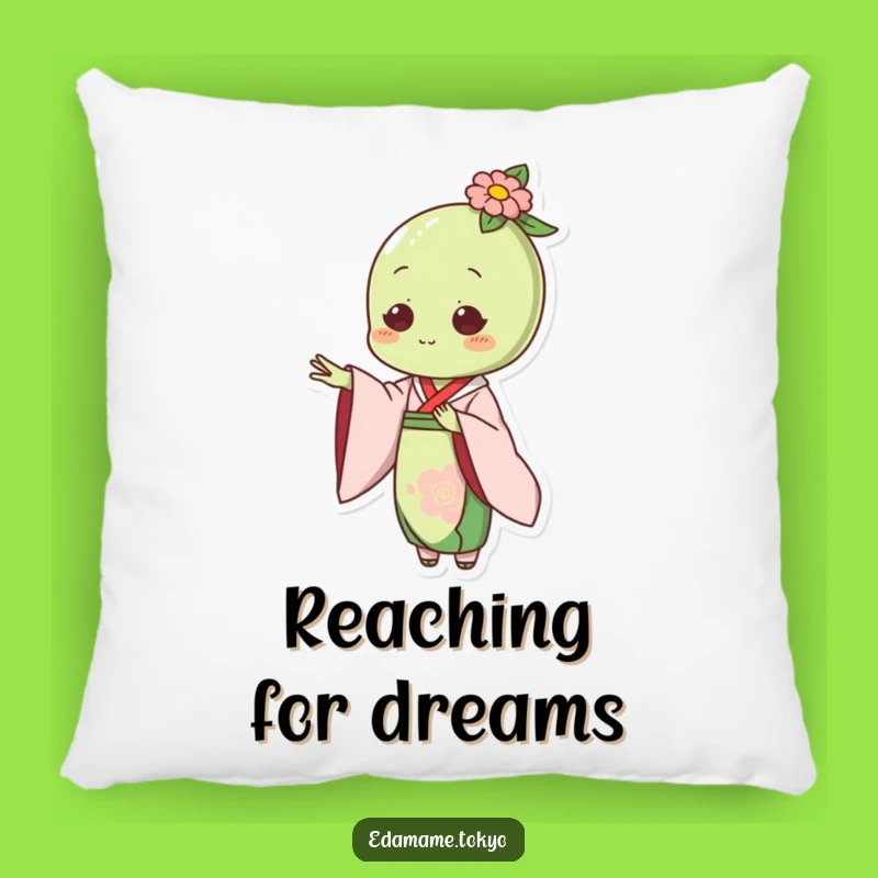 Funny Edamame Pillow: Elegant Kimono Hand - Cozy Gift