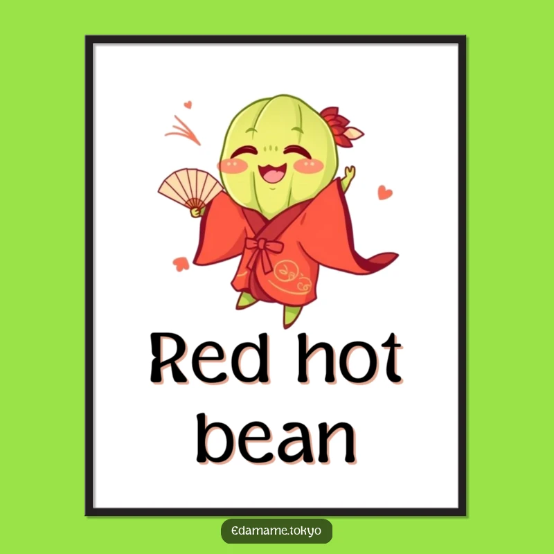 Funny Edamame Fan Digital Art - Instant Joyful Vibes, Downloadable Funny Gift