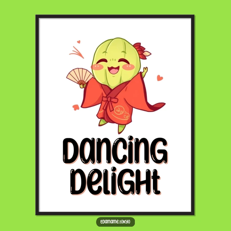 Funny Edamame Fan Poster - Lively Art, Perfect Funny Gift Decor