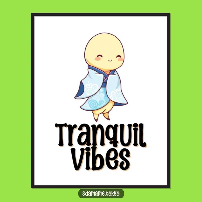 Funny Edamame Kimono Poster - Elegant Sway Art, Perfect Funny Gift Decor