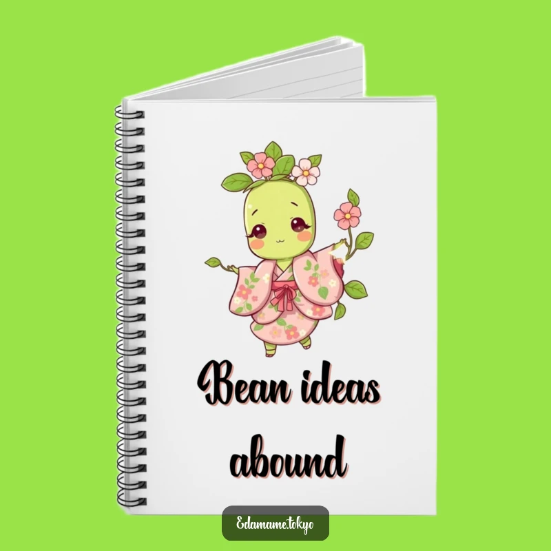 Funny Edamame Notebook: Floral Kimono Twirl - Journal Gift