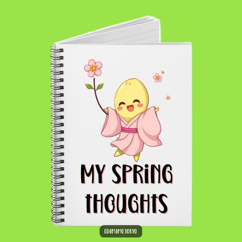 Funny Edamame Notebook: Pink Kimono Twirl Journal, Perfect Gift for Notes